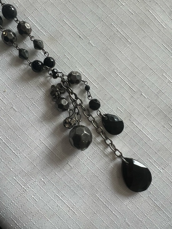 Jewelry - Black Teardrop Bead Necklace - Women Jewelry 15 inch